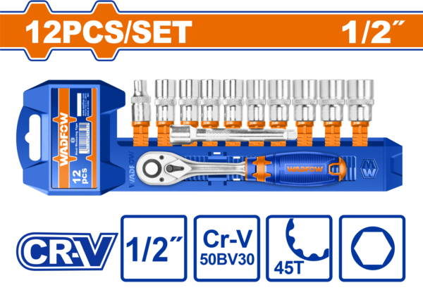 12 Pcs 1/2" socket WST2212