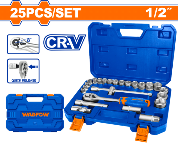 25 Pcs 1/2" socket set WST2D25